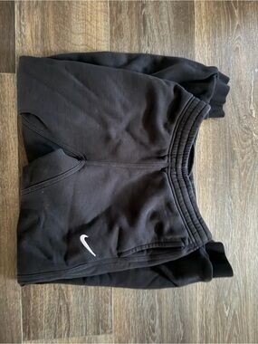 Nike Black Jogger Sweatpants with White Swoosh